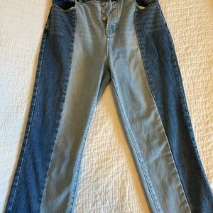 PacSun Two Panel High Waisted Straight Leg Jeans